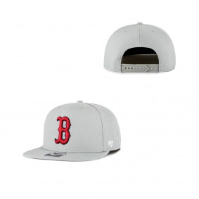 Boston Red Sox Primary Team Logo Snapback Adjustable Hat Gray