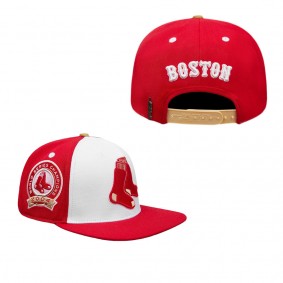Boston Red Sox Pro Standard Strawberry Ice Cream Drip Snapback Hat White Red
