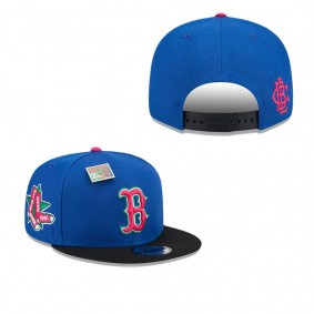 Men's Boston Red Sox Royal Black Watermelon Big League Chew Flavor Pack 9FIFTY Snapback Hat
