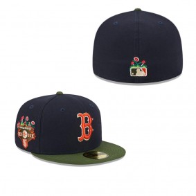 Boston Red Sox Sprouted 59FIFTY Fitted Hat Navy