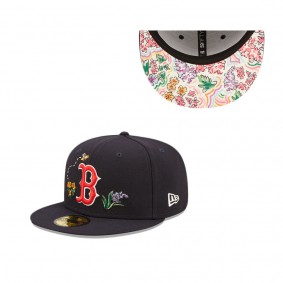 Boston Red Sox Watercolor Floral 59FIFTY Fitted Hat