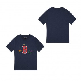 Boston Red Sox Watercolor Floral T-Shirt