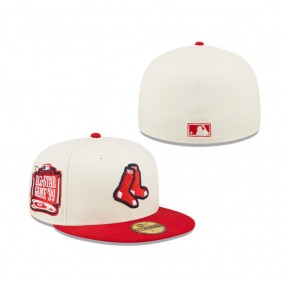 Men's Boston Red Sox White Red Cooperstown Collection 1999 MLB All-Star Game Chrome 59FIFTY Fitted Hat