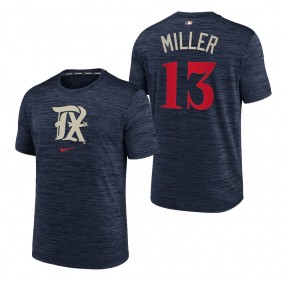 Brad Miller Texas Rangers Navy 2023 City Connect Velocity Practice Performance T-Shirt