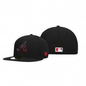Atlanta Braves Color Dupe Black 59FIFTY Fitted Hat