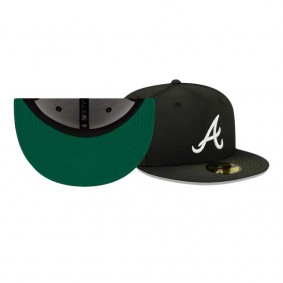 Atlanta Braves Sun Fade Black 59FIFTY Fitted Hat