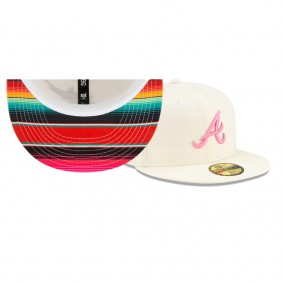 Atlanta Braves Chrome Serape Under Visor Cream 59FIFTY Fitted Hat