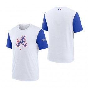Atlanta Braves White Royal 2023 City Connect Authentic Collection Legend T-Shirt