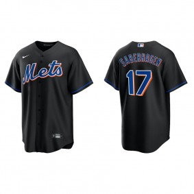 Bret Saberhagen Men's New York Mets Nike Black Alternate Replica Jersey