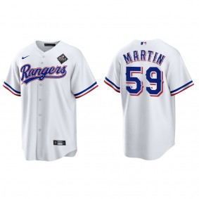 Men's Brett Martin Texas Rangers White 2023 World Series Replica Jersey
