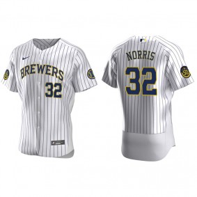 Men's Milwaukee Brewers Daniel Norris White Authentic Home Jersey