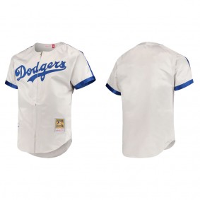 Men's Brooklyn Dodgers Jackie Robinson Mitchell & Ness Gray Cooperstown Collection Authentic Jersey