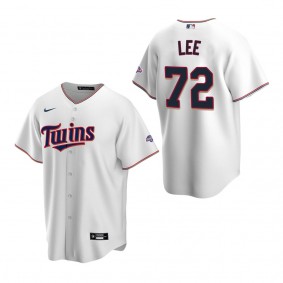Brooks Lee Minnesota Twins White Debut Patch Home Replica Jersey