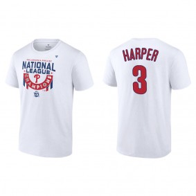 Bryce Harper Philadelphia Phillies White 2022 National League Champions Locker Room T-Shirt