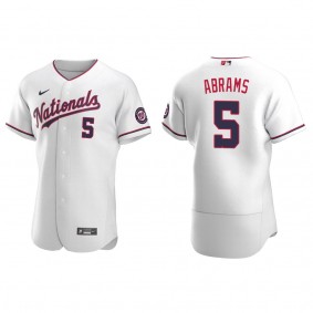 Nationals C.J. Abrams White Authentic Jersey