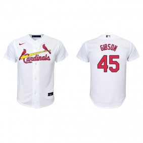 Youth St. Louis Cardinals Bob Gibson White Replica Home Jersey