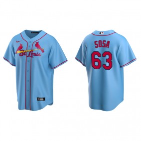 Men's St. Louis Cardinals Edmundo Sosa Light Blue Replica Alternate Jersey