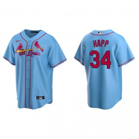Men's St. Louis Cardinals J.A. Happ Light Blue Replica Alternate Jersey