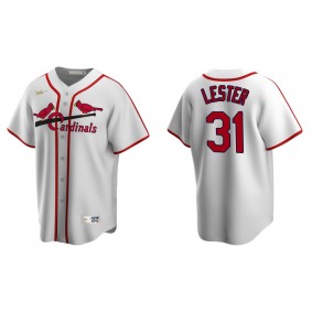 Men's St. Louis Cardinals Jon Lester White Cooperstown Collection Home Jersey