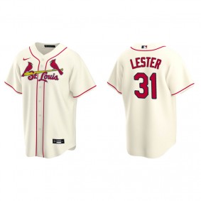 Men's St. Louis Cardinals Jon Lester Cream Replica Alternate Jersey