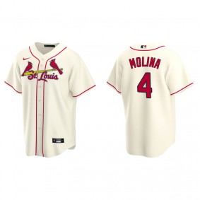 Men's St. Louis Cardinals Yadier Molina Cream Replica Alternate Jersey