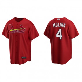Men's St. Louis Cardinals Yadier Molina Red Replica Alternate Jersey