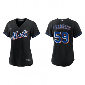 Carlos Carrasco Women's New York Mets Nike Black Alternate Replica Jersey