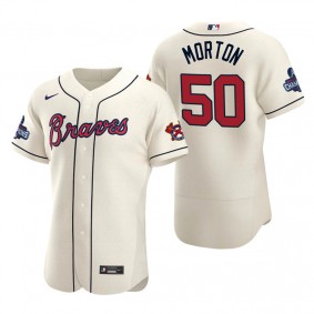 Charlie Morton Atlanta Braves Cream Alternate 2021 World Series Champions Authentic Jersey