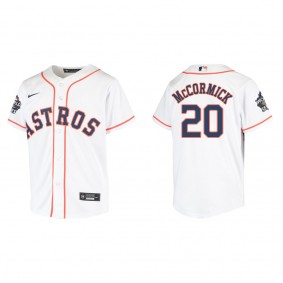 Chas McCormick Youth Houston Astros White 2022 World Series Home Replica Jersey