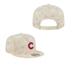 Men's Chicago Cubs Cream Spring Training Leaf 9FIFTY Snapback Hat