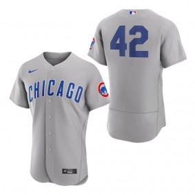 Men's Chicago Cubs Gray 2023 Jackie Robinson Day Authentic Jersey