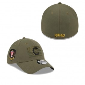 Men's Chicago Cubs Green 2023 Armed Forces Day 39THIRTY Flex Hat