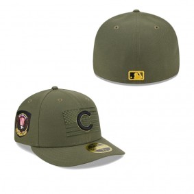 Men's Chicago Cubs Green 2023 Armed Forces Day Low Profile 59FIFTY Fitted Hat