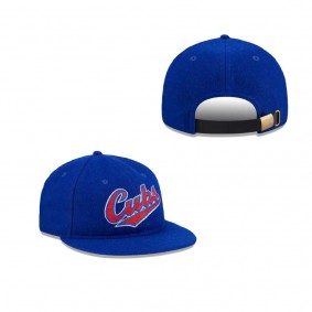 Chicago Cubs Melton Wool Retro Crown 9FIFTY Adjustable Hat
