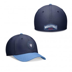 Men's Chicago Cubs Navy Light Blue 2024 City Connect Swoosh Flex Hat