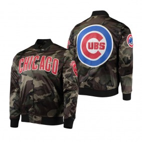Men's Chicago Cubs Pro Standard Camo Satin Full-Snap Jacket
