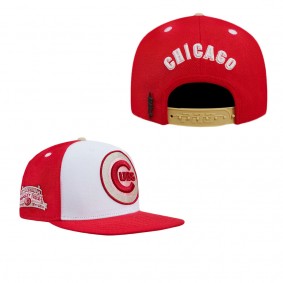 Chicago Cubs Pro Standard Strawberry Ice Cream Drip Snapback Hat White Red