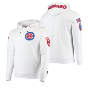 Men's Chicago Cubs Pro Standard White Logo Pullover Hoodie