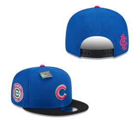 Men's Chicago Cubs Royal Black Watermelon Big League Chew Flavor Pack 9FIFTY Snapback Hat