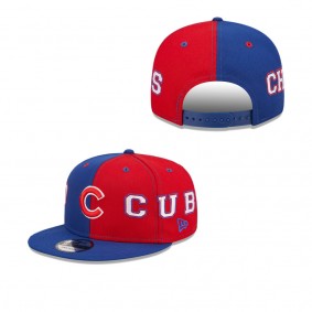 Men's Chicago Cubs Royal Red Team Split 9FIFTY Snapback Hat