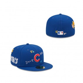 Chicago Cubs Scribble Collection 59FIFTY Fitted Hat