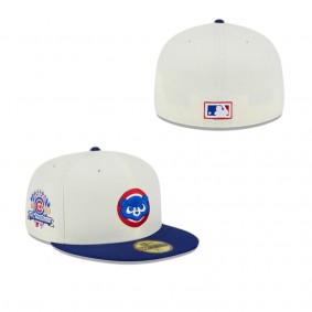 Chicago Cubs Throwback White 59FIFTY Fitted Hat