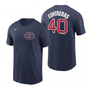 Chicago Cubs Willson Contreras Navy 2022 Field of Dreams T-Shirt
