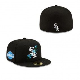Men's Chicago White Sox Black 2005 World Series Bloom Side Patch 59FIFTY Fitted Hat