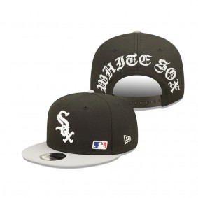 Chicago White Sox Black Blackletter Arch 9FIFTY Snapback Hat