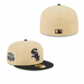 Men's Chicago White Sox Cream Black MLB NWE Illusion 59FIFTY Fitted Hat