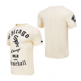 Men's Chicago White Sox Cream Cooperstown Collection Old English T-Shirt