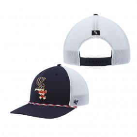 Men's Chicago White Sox Navy Flag Fill Trucker Snapback Hat