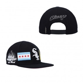 Men's Chicago White Sox Pro Standard Black Double City Pink Undervisor Snapback Hat