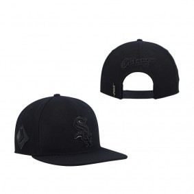 Men's Chicago White Sox Pro Standard Black Triple Black Wool Snapback Hat